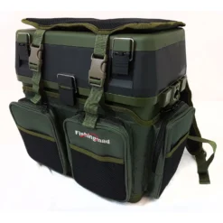 Bison Roving Fishing Tackle Seat Box With Backpac Carrier