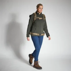 WOMEN'S RECYCLED FLEECE 500 GREEN -Outlet Angler Roam Store k77c106724803958adf03ff3d674580da