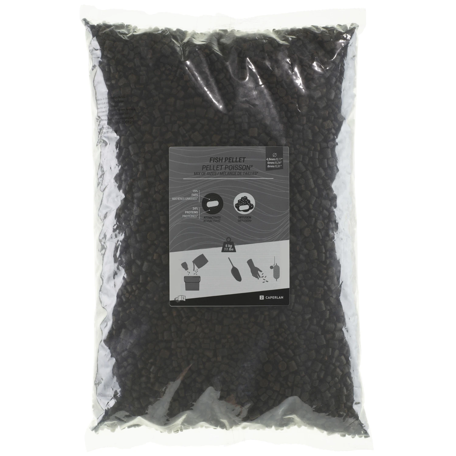 Extruded Carp Fishing Fish Pellets 3 Diameters 5kg 3 Extruded Carp Fishing Fish Pellets 3 Diameters 5kg - Image 3