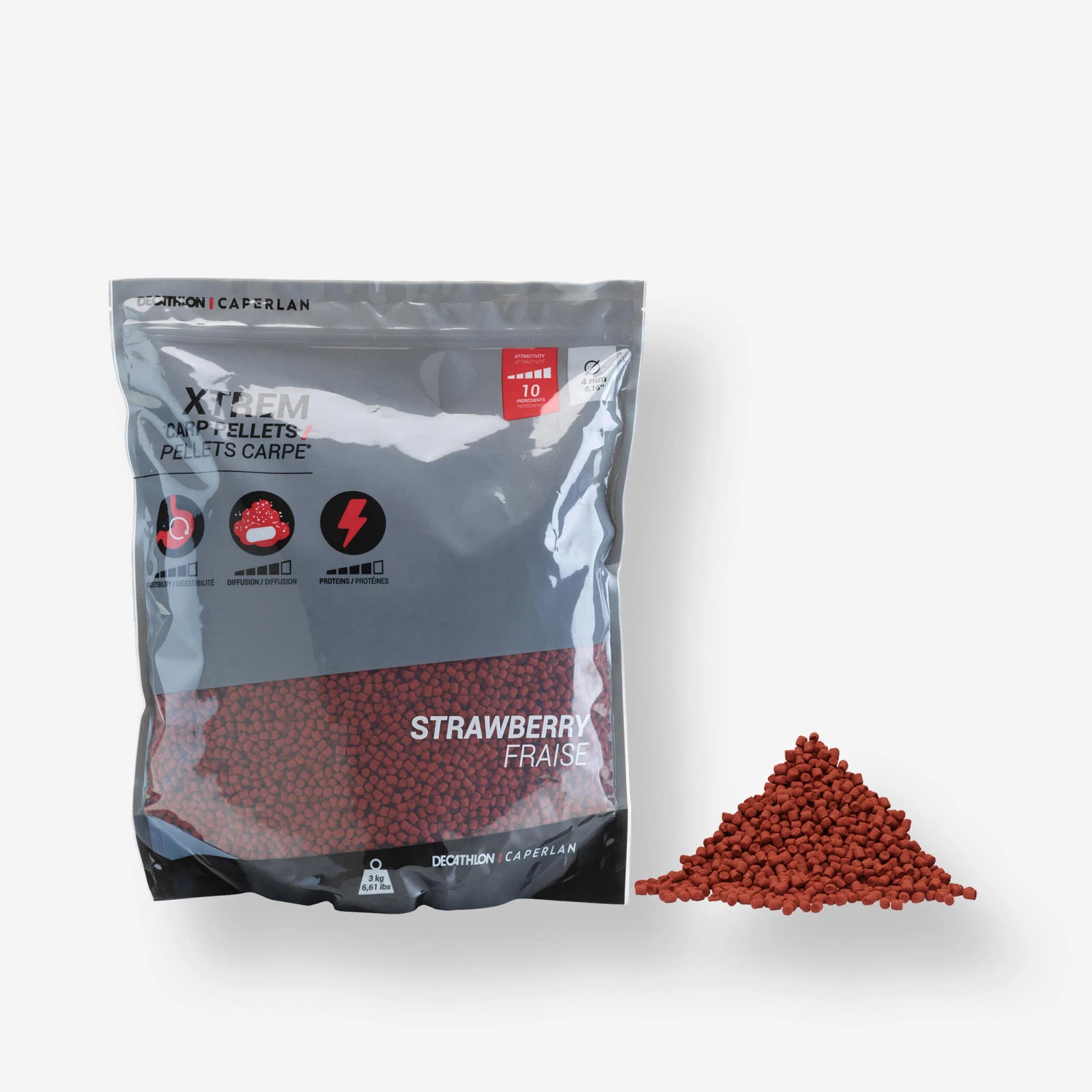 Pellets Carp Xtrem 3kg 4mm Strawberry 1 Pellets Carp Xtrem 3kg 4mm Strawberry